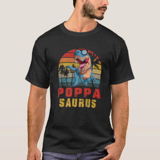 T-shirt Mens Poppa Saurus Dinosaur Funny Poppasaurus T Rex
