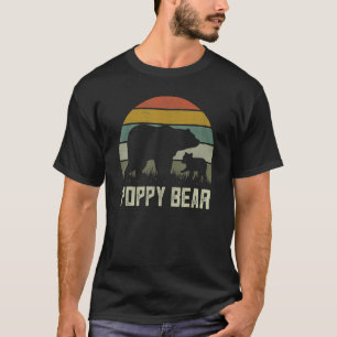 T-shirt Mens Poppy Bear Cub Enfant Fête des pères Grand-pè