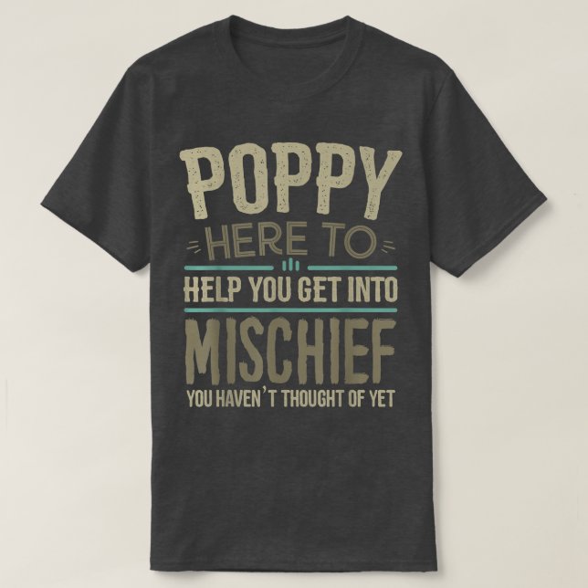 T-shirt Mens Poppy Ts de petits-enfants pour Hommes Pères  (Design devant)