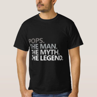 T-shirt Mens POPS L'HOMME LE MYTHE LA LÉGENDE Fête des pèr