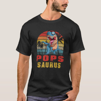 T-shirt Mens Pops Saurus Dinosaur Funny Popssaurus T Rex L
