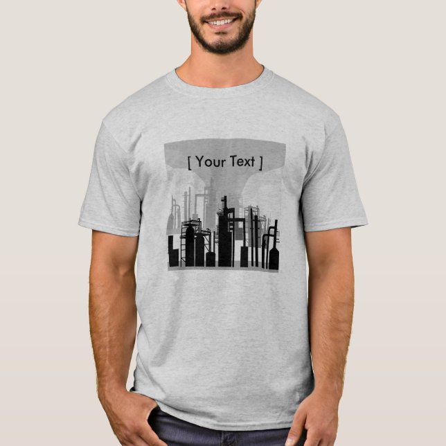 T-shirt Mens pour la raffinerie d'huile (Devant)
