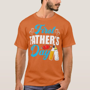 T-shirt Mens première Fête des pères Bière bébé bouteille 