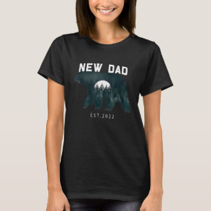 T-shirt Mens Première Fois Père Oear Night Moon Forest Nou