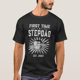 T-shirt Mens Première Fois Stepdad 2023 Promu À Nouveau Pa