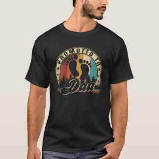T-shirt Mens Promoted To Dad Est 2023 Vintage First Time D