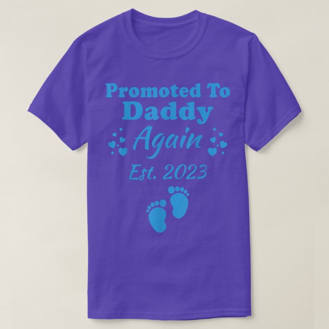 T-shirt Mens Promoted To Daddy Again 2023 Pregnancy Announ (Design devant)