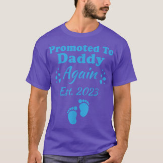 T-shirt Mens Promoted To Daddy Again 2023 Pregnancy Announ