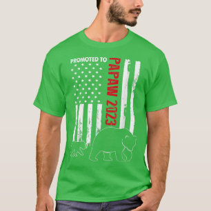 T-shirt Mens Promoted to Papaw Bear First 2023 Expecting D