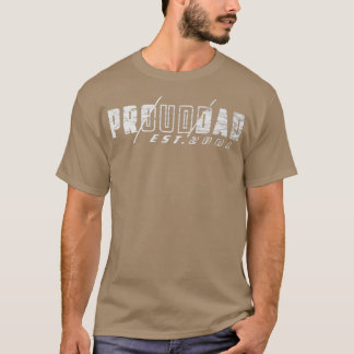 T-shirt Mens Prouddad 2001 Proud Père Fière depuis 2001 Pè