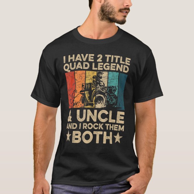 T-shirt Mens Quad Racing Pour Votre Quad Uncle (Devant)