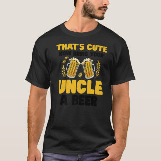 T-shirt Mens qui est mignon maintenant apportez une bière