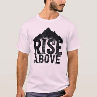 T-shirt Mens Raster Rise Au-Dessus Mountain Retro Vintage