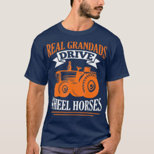 T-shirt Mens Real Grandads conduire Roue Chevaux tracteur