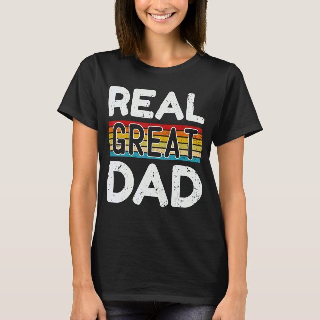 T-shirt Mens Real Great Papa Day Citation Dit 8 (Devant)