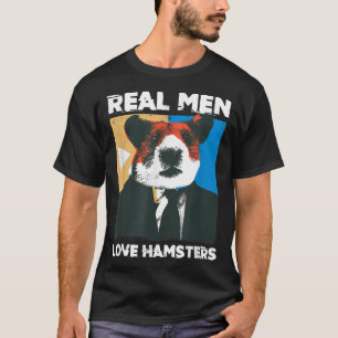 T-shirt Mens Real Man Love Hamsters Owner Hamster Lover Pe