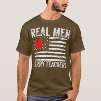 T-shirt Mens Real Men Marry Teachers Funny Teachers Husban