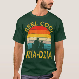T-shirt Mens Reel Cool Dzia Dzia Pêche Papa Vintage