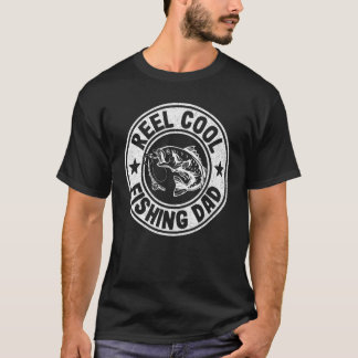 T-shirt Mens Reel Cool Fishing Dad Fisherman Grandpa Bass