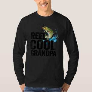 T-shirt Mens Reel Cool Grand-pa Basse Poisson Papa Pêcheur