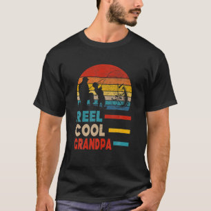 T-shirt Mens Reel Cool Grand-père Pêcheur Daddy Fête des P