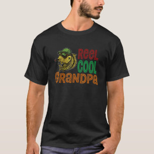 T-shirt Mens Reel Cool Grandpa Fisherman Father's Day