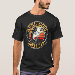 T-shirt Mens Reel Cool Great Papa Fête des pères de pêche 