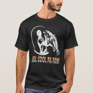 T-shirt Mens Reel Cool Pa Paw Fishing Daddy Fête des pères