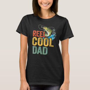 T-shirt Mens Reel Cool Papa Basse Poisson Grand-père Pêche