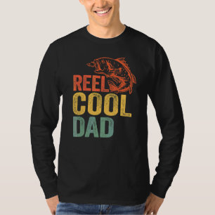 T-shirt Mens Reel Cool Papa Basse Poisson Grand-père Pêche
