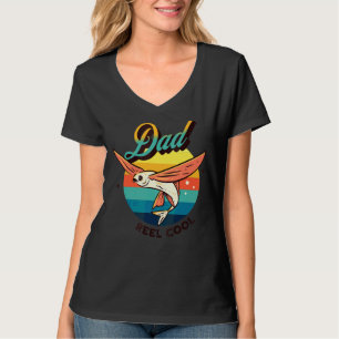 T-shirt Mens Reel Cool Papa Fête des pères Pêche Plaisante