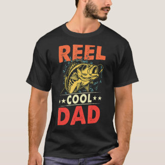 T-shirt Mens Reel Cool Papa Pêche papa Fête des pères 2022
