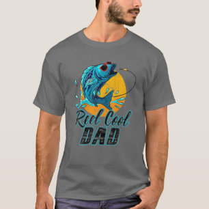 T-shirt Mens Reel Cool Papa Pêcher Lunettes de soleil Funk
