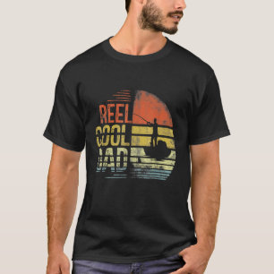 T-shirt Mens Reel Cool Papa Pêcheur Papa Père Père Fis
