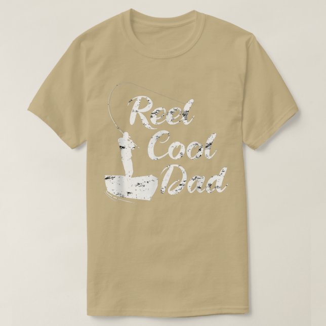 T-shirt Mens Reel Cool PapaFunny Pêche Papa 818  (Design devant)