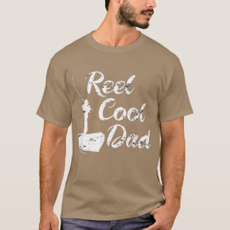 T-shirt Mens Reel Cool PapaFunny Pêche Papa 818 
