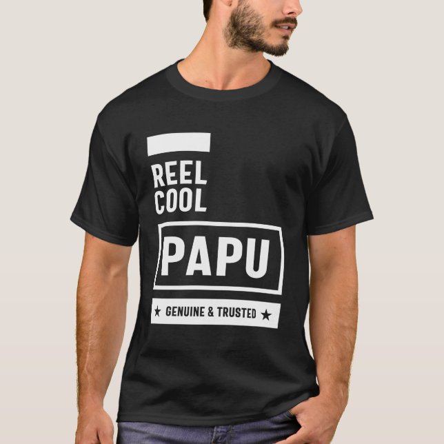 T-shirt Mens Reel Cool Papu | Cadeau Père Grand-Père (Devant)