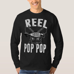 T-shirt Mens Reel Cool Pop Pop Pêche Papa Fête des pères