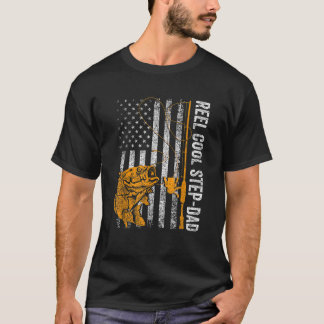 T-shirt Mens Reel Cool Step Papa Chemise American Flag Fis