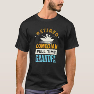 T-shirt Mens Retraité Comédien temps plein Grand-père Plum