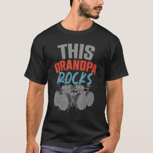 T-shirt Mens Retraite Grand-pa Retraité Drummer Musicien M