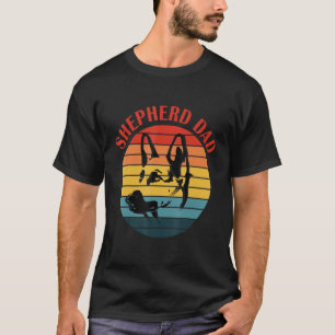 T-shirt Mens Retro Allemand Berger Papa Chien Père Shepard