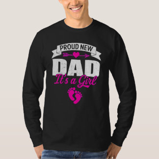 T-shirt Mens Retro Famille Fière Nouveau Papa C'est une fi