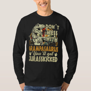 T-shirt Mens Retro Grampa Rex Saurus Fête des pères Christ