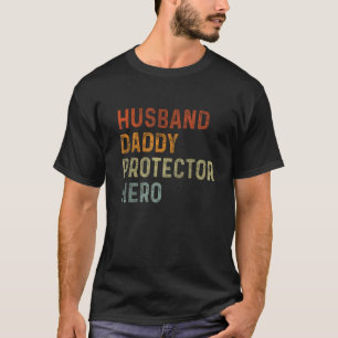T-shirt Mens Retro Mari Daddy Protecteur Héros Père s