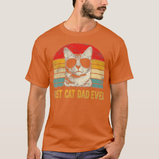 T-shirt Mens Retro Meilleur Chat Papa Jamais Drôle Amoureu