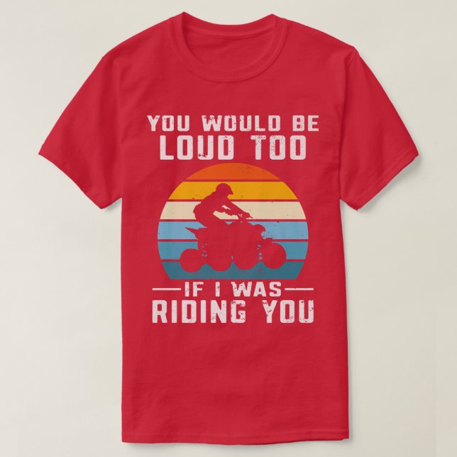 T-shirt Mens Retro Quad VTT Rider VTT All Terrain (Design devant)