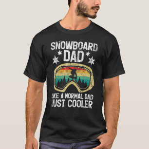 T-shirt Mens Retro Style Snowboarding Papa Like A Regular 
