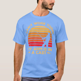 T-shirt Mens Retro Sunset Fishing Fisherman Gift