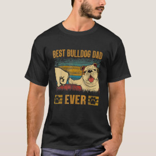T-shirt Mens Retro Vintage Best Bulldog Papa Jamais Fat Dr